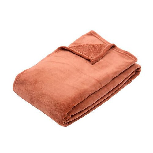 Plaid Kiesa 180 x 230 cm. - Terracotta