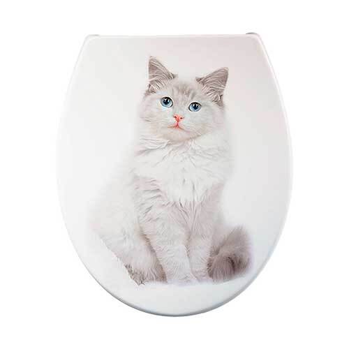 Toiletsæde med soft close og motiv - Kat