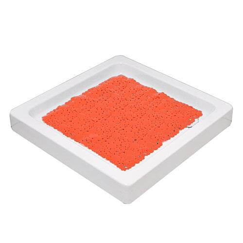 Skridsikker bademåtte - Orange 50 x 50 cm.