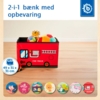Opbevaringskasse med siddeplads til børneværelset - Brandbil