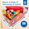 Brandbil legetøjskasse med låg - 47 L