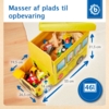 Skolebus legetøjskasse med låg - 46 L