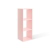 Træ reol Mix n' Modul Kids - 3 rum | Lyserød
