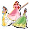 Disney Prinsesser klistermærke skrabesæt - 6 dele