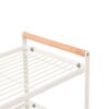 Hylde til køkkenbord dobbelt - Balm hvid 33 cm.
