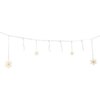 Indendørs julelys gardin m/ 60 LED lys - Snefnug