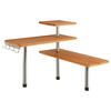 Køkkenbordshylde til hjørne - Bambus og rustfrit stål