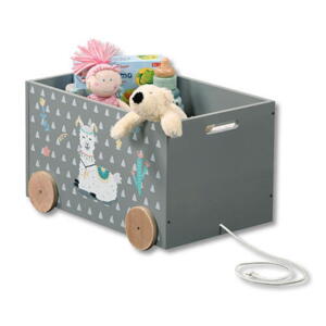 Alpaka legetøjskasse m/ hjul - 30 x 50 x 35 cm.