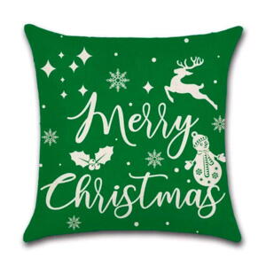 Merry Chr. Green pyntepudebetræk - 45 x 45 cm.