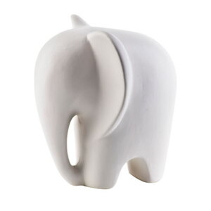 Mia elefant figur - Hvid | 16,5 x 12,5 x 15 cm.