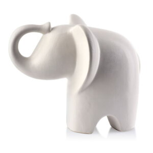Mia elefant figur - Hvid | 15,5 x 12 x 20 cm.