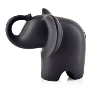 Mia elefant figur - Sort | 15,5 x 12 x 20 cm.