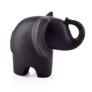 Mia elefant figur - Sort | 12 x 10 x 15 cm.