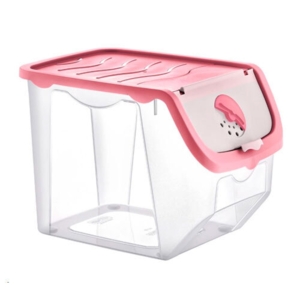 Orion opbevaringsboks klar plast - Pink 12 L