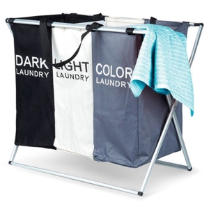 Frejlev vasketøjskurv foldbar - 3 rum | 105 L