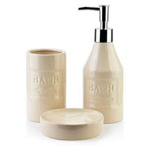 Joff badeværelsessæt - Beige 3 dele