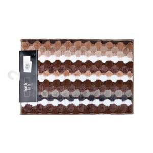 Zac Stripes bademåtte - Brun 40 x 60 cm.