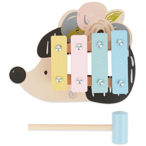 Xylofon med pindsvin - 3 x 17,5 x 10 cm.