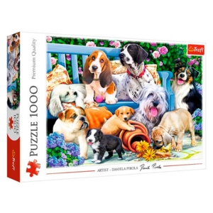 Dogs in the garden puslespil 1000 brikker