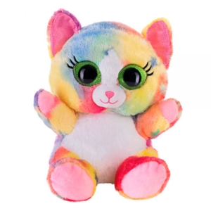 Luna kat tøjdyr plys - 20 cm. | Flerfarvet