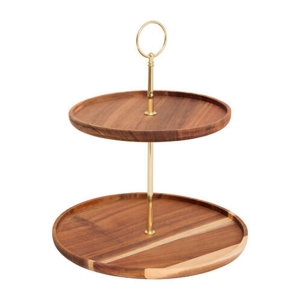 Mina opsats 2 etager - Akacie | Ø 25 cm.