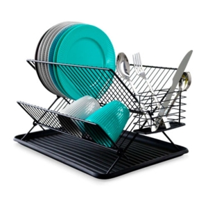 DEMO Vilde opvaskestativ sort - 2 niveauer