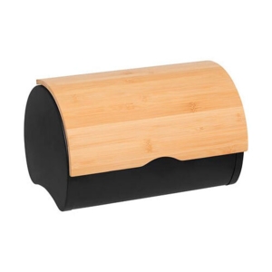 DEMO 5five brødkasse i stål m/ bambus låg - Sort