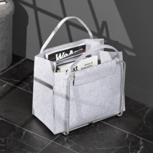 Magasinholder i filt -  Grå | 45 x 25 x 35 cm.