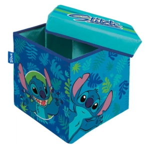 Lilo & Stitch legetøjskasse m/ siddeplads - 30 x 30 cm.