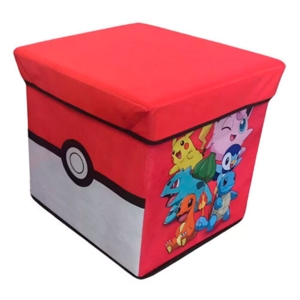 Pokémon Team legetøjskasse m/ siddeplads - 30 x 30 cm.
