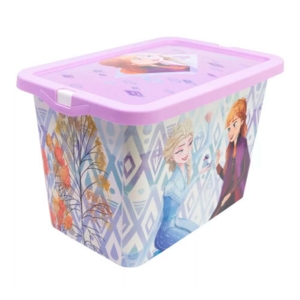 Disney Frozen legetøjskasse i plast - 7 L