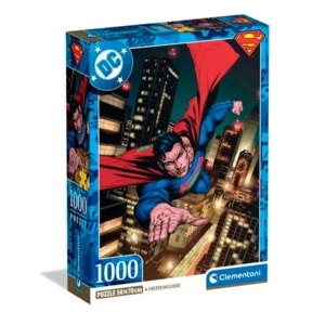 Superman Night puslespil 1000 brikker + plakat