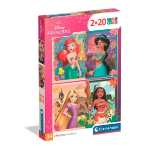 Disney Prinsesser puslespil - 2 x 20 brikker