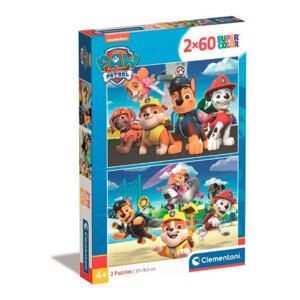 Paw Patrol Squad puslespil - 2 x 60 brikker