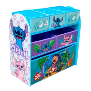 Lilo & Stitch børnereol m/ legetøjskasser - 60 x 62,5 x 29,5 cm.