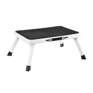 Foldbar skammel - 17,5 x 38 x 26 cm. | Hvid og sort