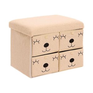 Ezzio puf m/ udtræksskuffer - MDF | 50 x 39 x 38 cm.