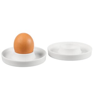 Scandi æggebæger i plast - Hvid 2'er sæt