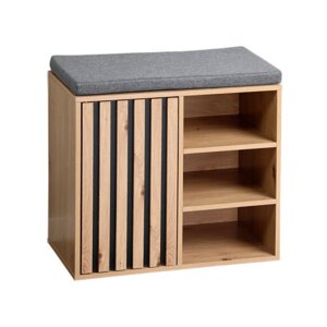 Arkon skobænk i MDF træ m/ hynde og skab