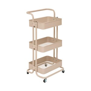 Alex universalvogn i stål - 3 kurve | Beige