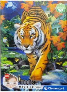 Tiger Magic 3D puslespil 1000 brikker med briller