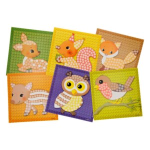 PlayMais mosaik skabeloner - Skovens dyr