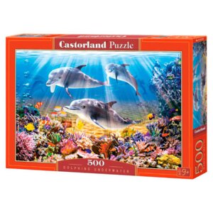 Dolphins Underwater | Puslespil 500 brikker