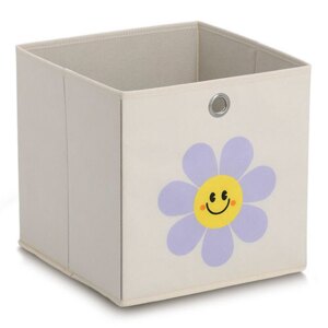 Happy Flower legetøjskasse - 28 x 28 x 28 cm.