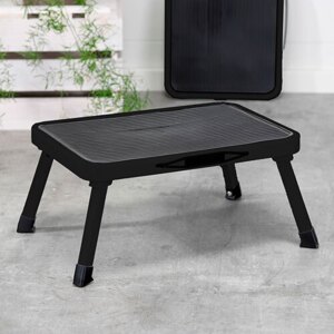 Foldbar skammel - 17,5 x 38 x 26 cm. | Sort