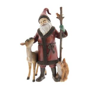 Julemand med skovens dyr - Julefigur 30 cm.