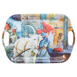 Nisse ved vindue - Serveringsbakke