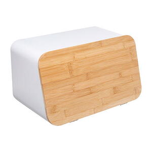 Modern Color brødkasse m/ skærebræt - Hvid