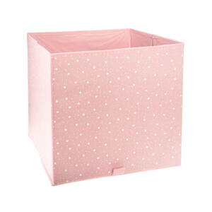 Pink Star legetøjskasse - 29 x 29 x 29 cm.