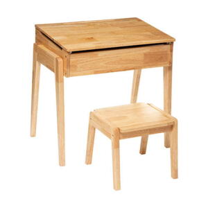 Robin børneskrivebord m/ taburet - Gummitræ